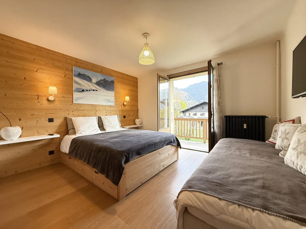 Chambres - Appartement Rénové avec Balcon à Praz-sur-Arly