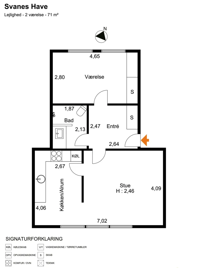 Plaan - 2-Bedroom Apartment with Parking in Horsens