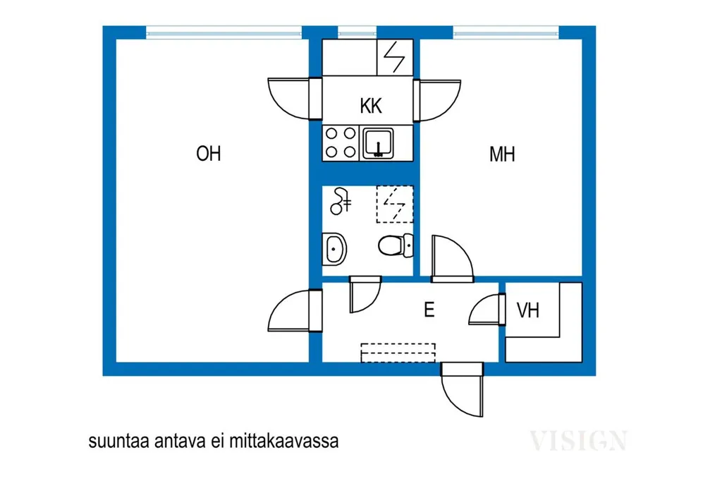 Plan - Modernised Flat with Garden in Lahti