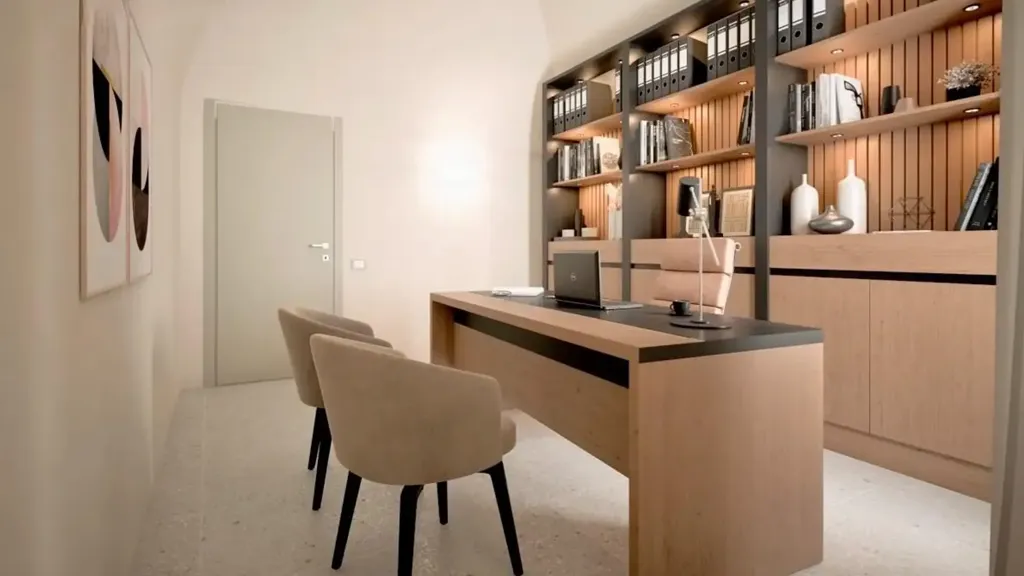 Office - Rustic-Style Apartment with Private Garden in Pisa