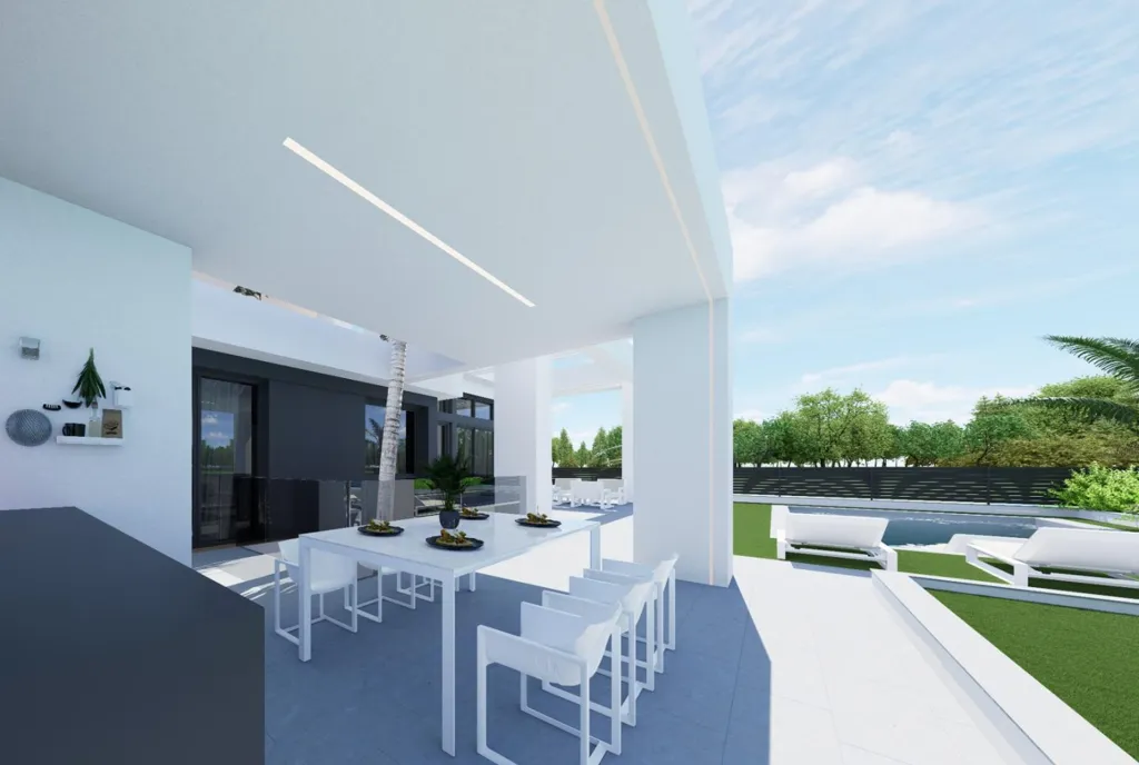 Terrasse - Frontline Villa with Pool in Santa Rosalía Resort