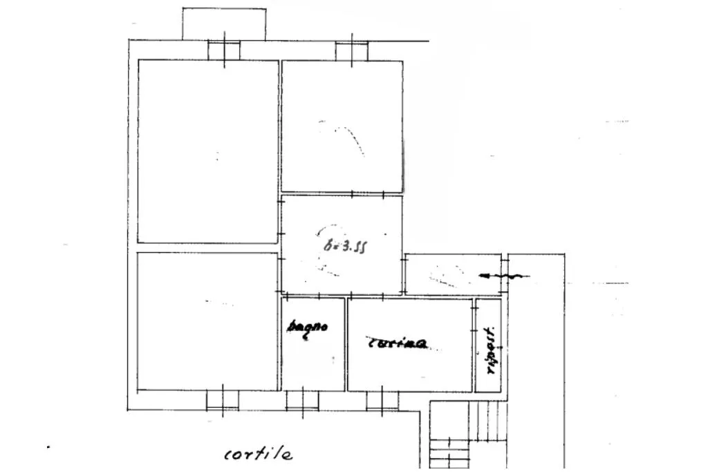 Planimetria - Central Apartment with Balcony in La Spezia