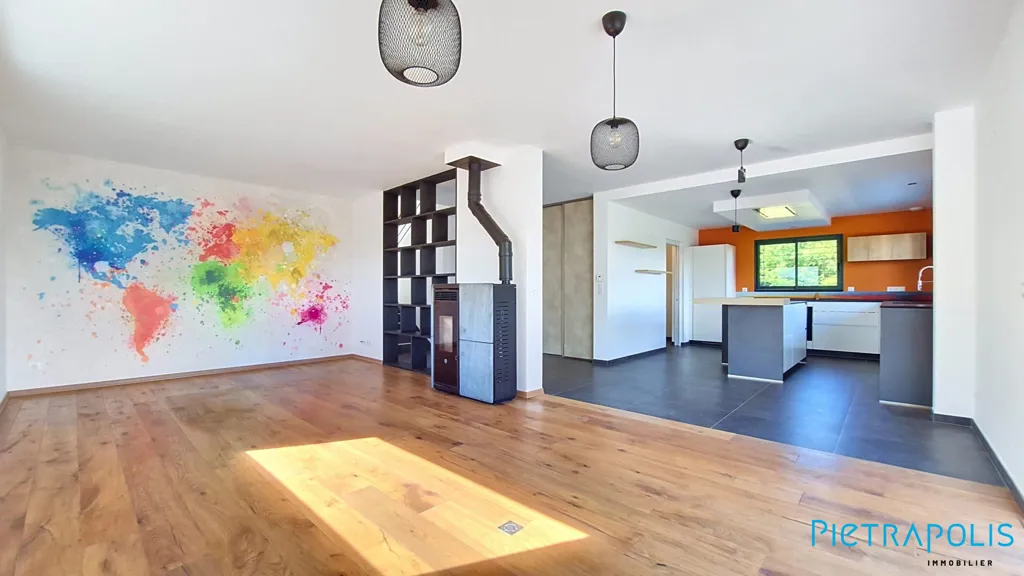 Séjour - Villa Contemporaine avec Vue Alpes à Challex
