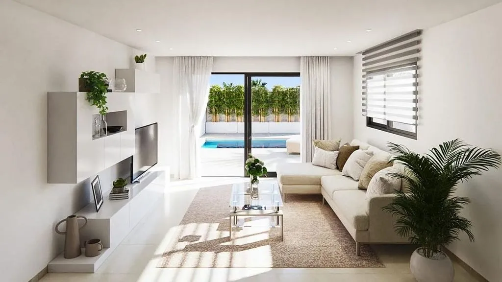 Living Room - Chalet with Pool and Terrace in San Fulgencio