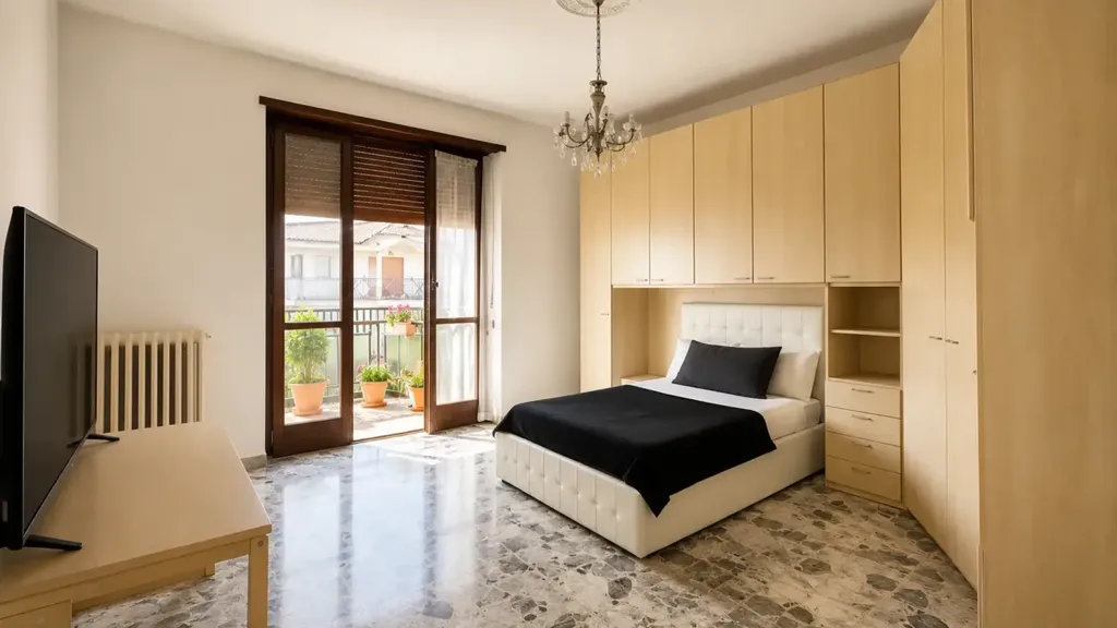 Bedrooms - Spacious Apartment with Private Garden in Druento