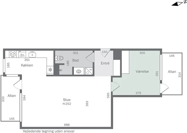 Planimetria - Modern Apartment with Water Views on Amager