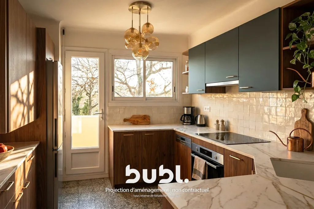 Kitchen - Bright Apartment with Balcony in Parc d'Hiver