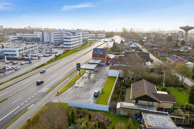 Aerial - New Office with Facade on Viborgvej, Aarhus