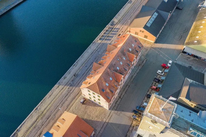 Vue aérienne - Renovated Warehouse Office with Harbour View in Odense