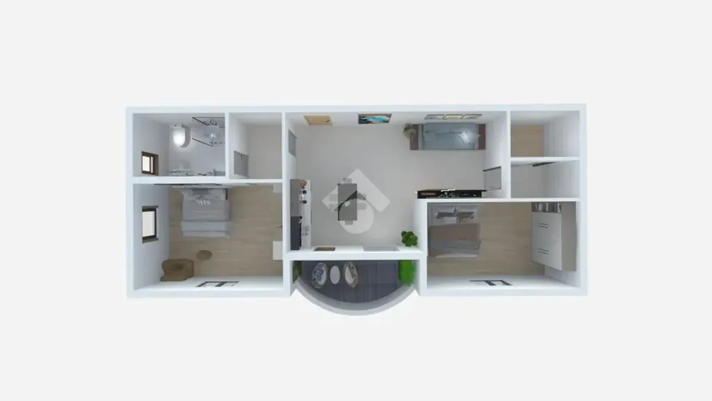 Plan - Modern Apartment with Terrace in Verona