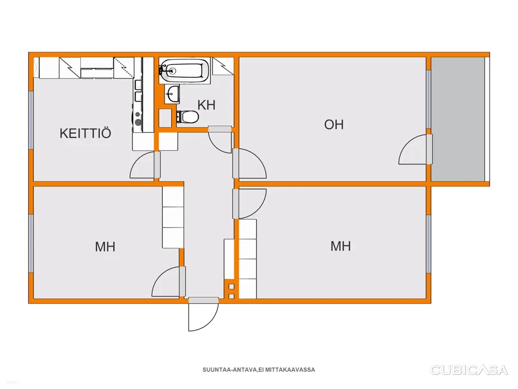 Plan - Spacious Triplex with Balcony in Hervanta, Tampere