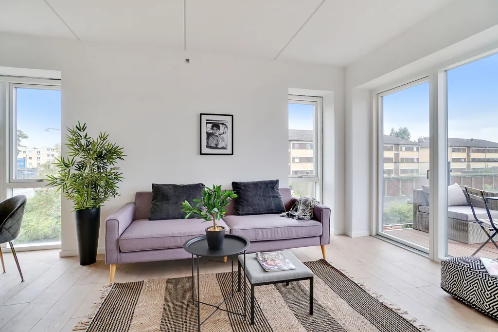 Salón - Three-Room Apartment with Balcony in Frederikssund