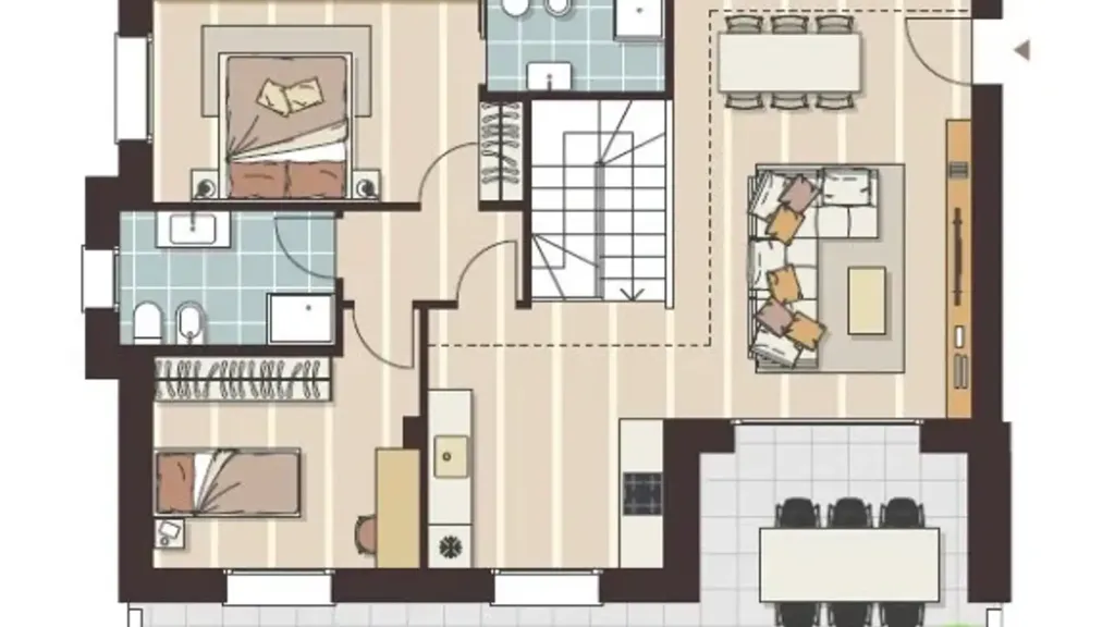Plan - New Triplex with Terrace in Cisliano