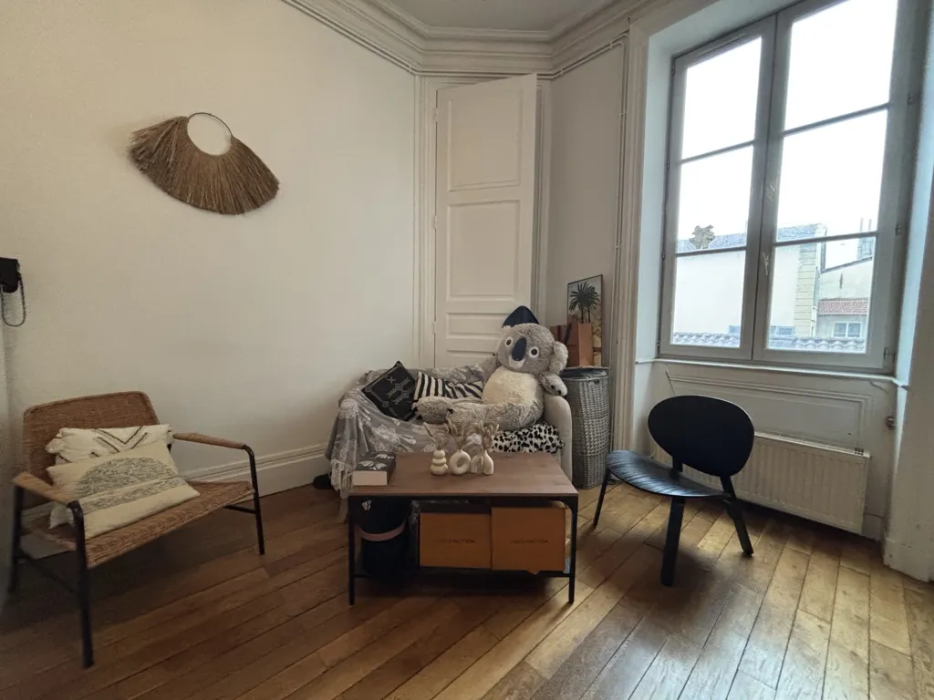 Séjour - Appartement T3 avec Cachet dans Immeuble Bourgeois à Vienne