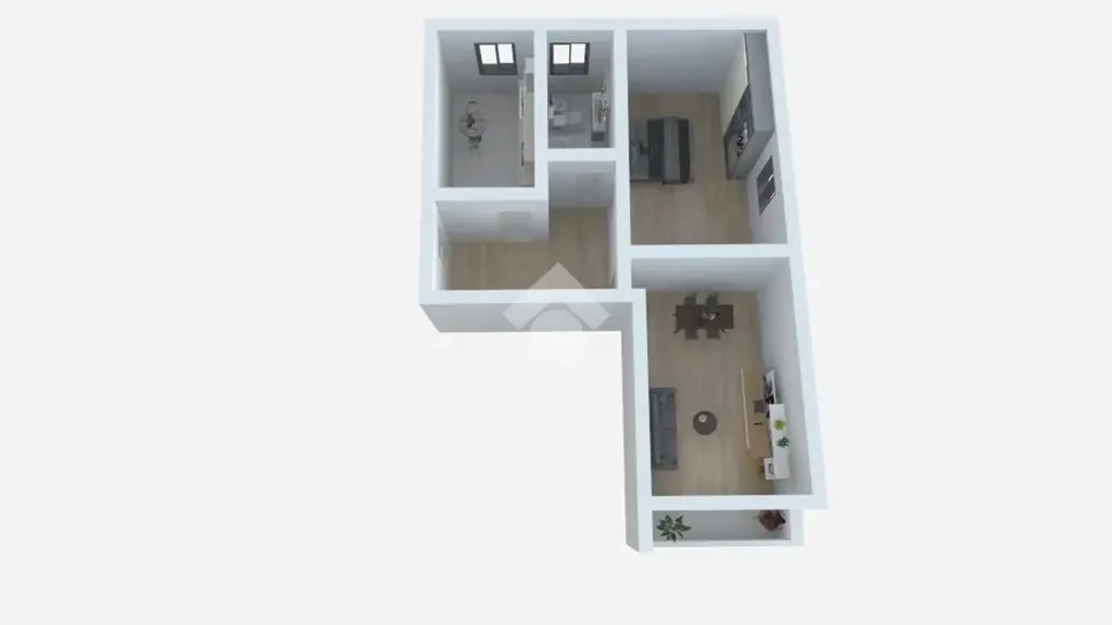 Plan - Apartment with Triple Exposure in Rome