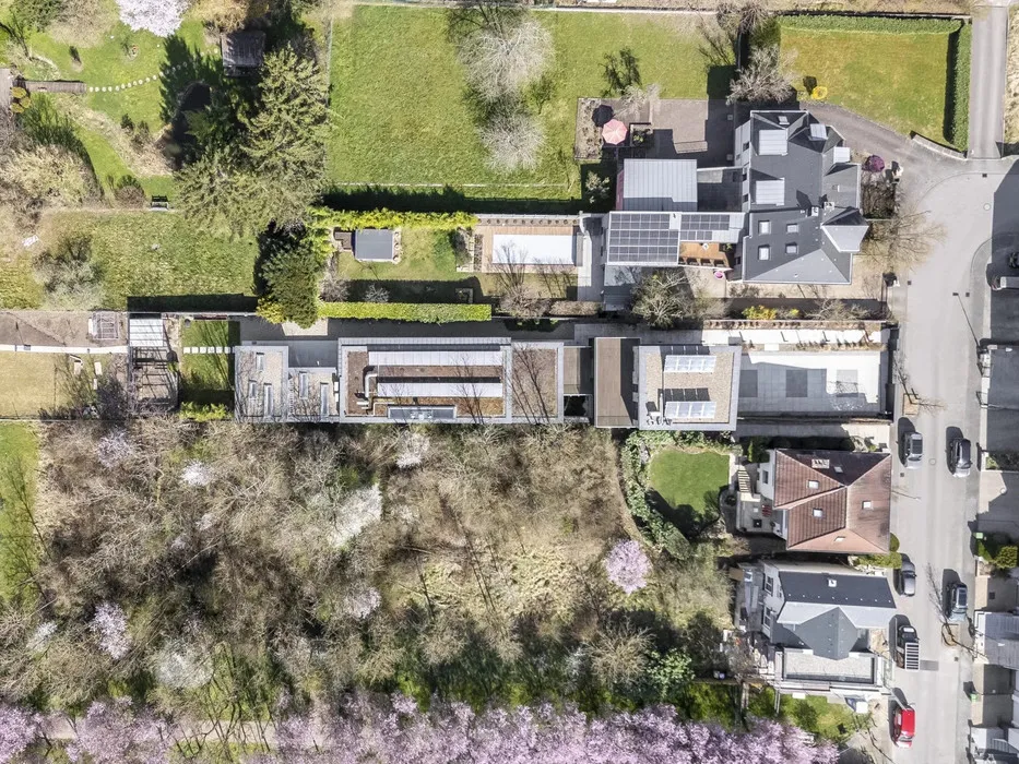 Vue aérienne - Villa Luxueuse avec Piscine à Bereldange