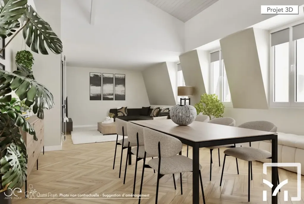 Salle à manger - Duplex Luxueux avec Ascenseur à Versailles