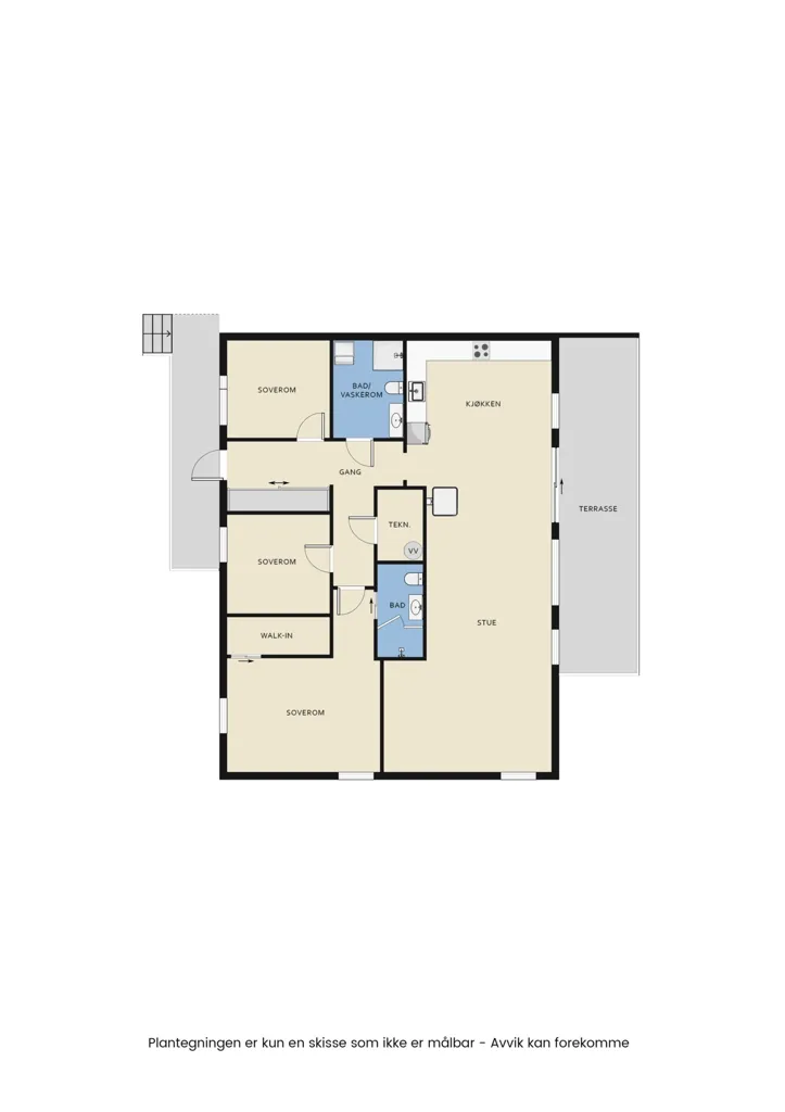Plan - Spacious Apartment with West-Facing Balcony in Haukerød
