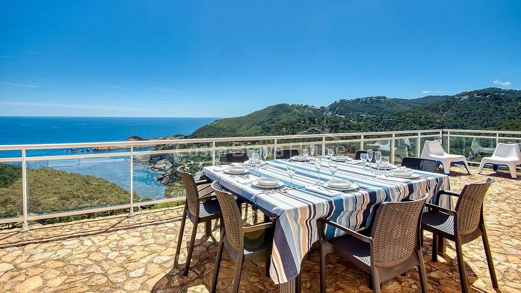 Terrasse - Villa with Pool and Sea Views in Sa Tuna