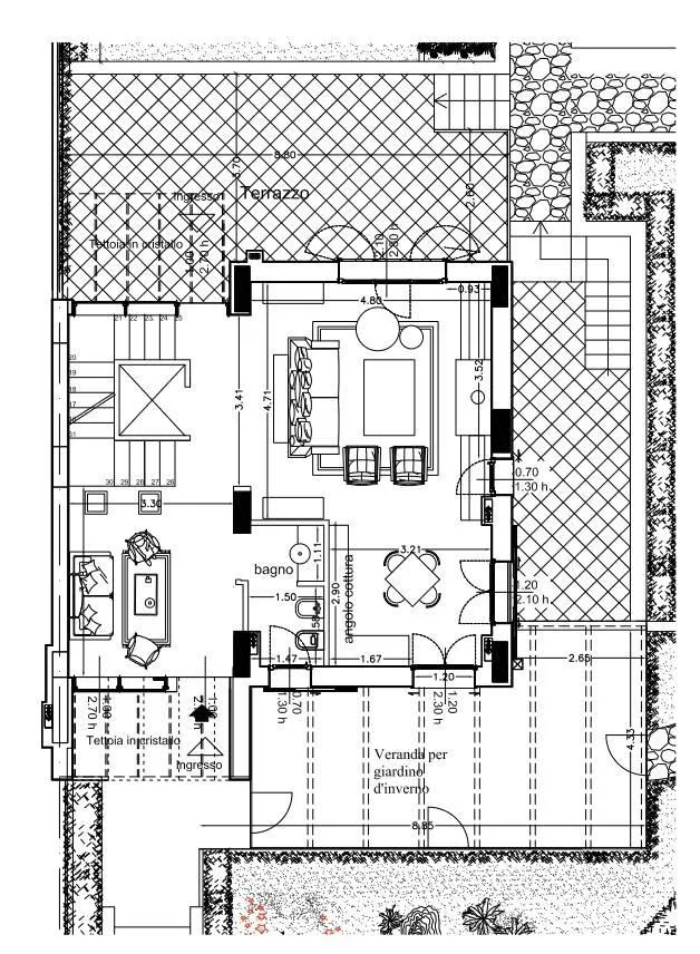 Floor Plan - Modern Villa with Garden in Poggio Imperiale, Florence