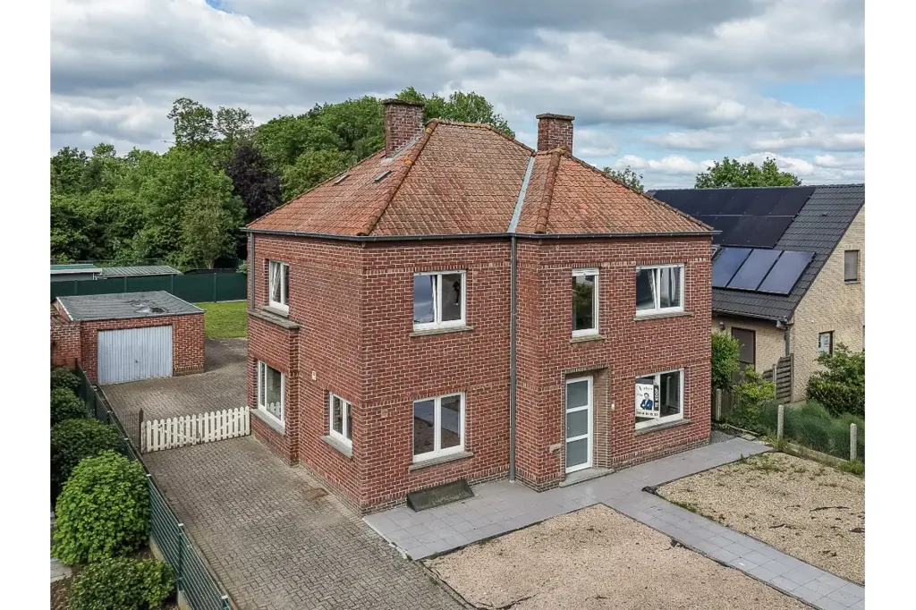 Vue aérienne - Maison avec Jardin et Garage à Aalter