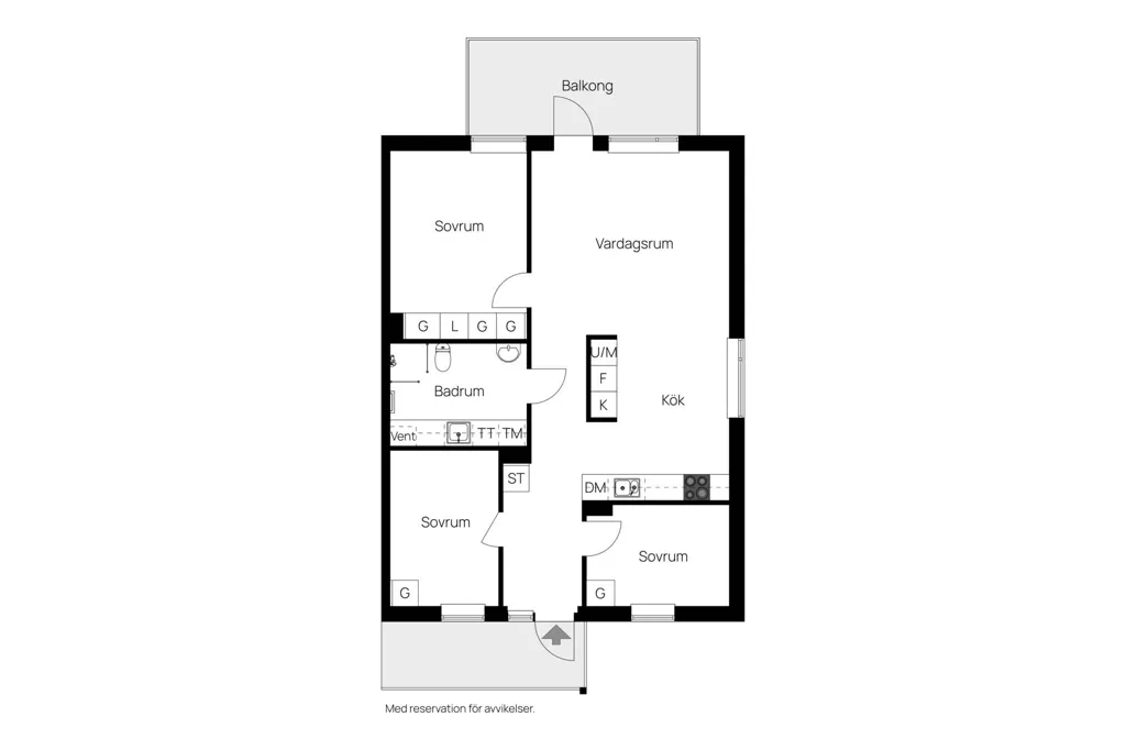 Plan - Modern Penthouse with Balcony in Trelleborg