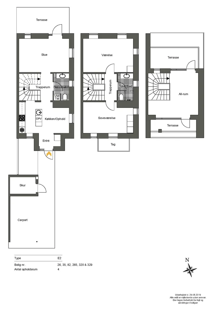 Planimetria - Apartment with Private Terrace in Aalborg SV