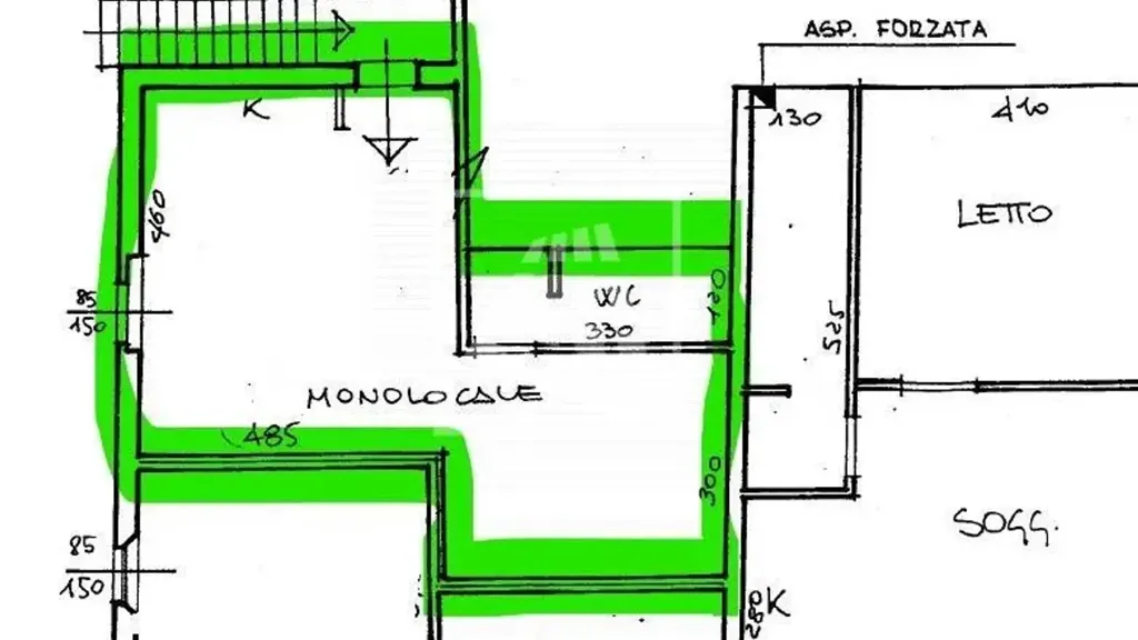 Plaan - Studio Flat with Garage in Reggio Emilia
