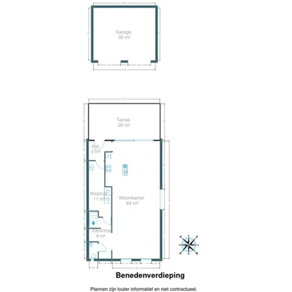 Plan - Maison Moderne avec Terrasse à Beerse