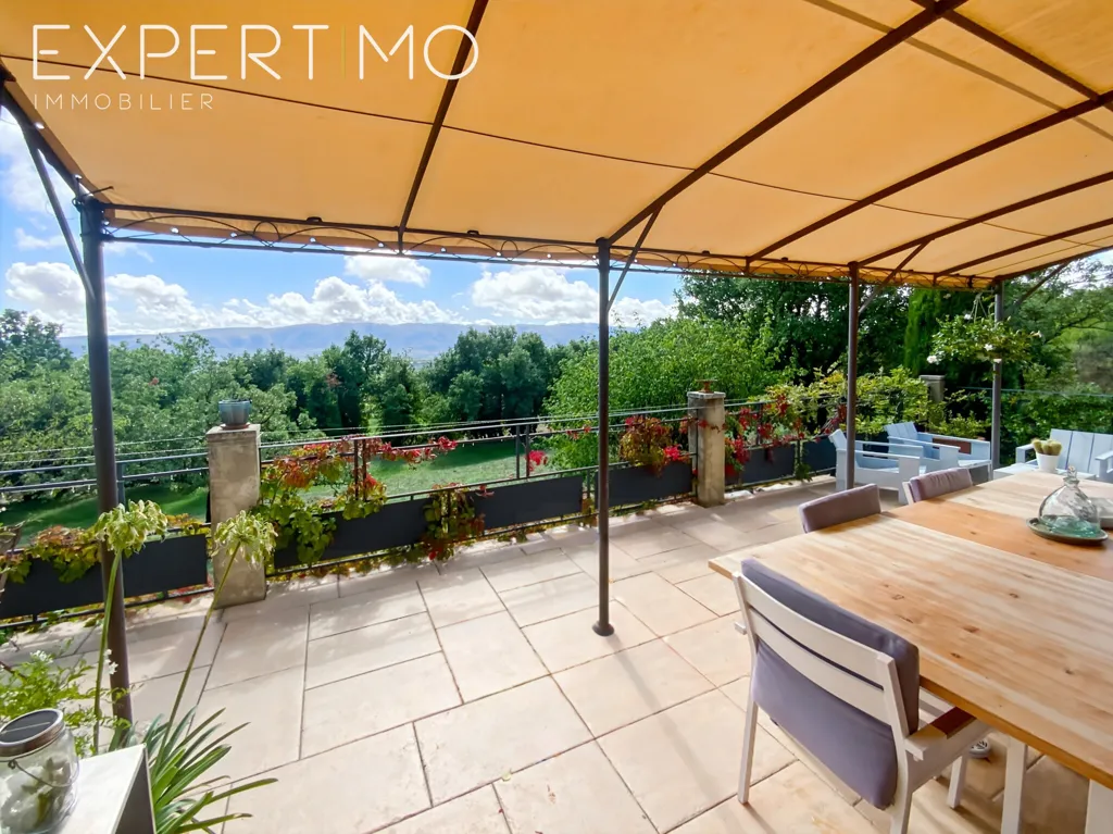 Terrasse - Villa avec Vue sur le Luberon près de Viens