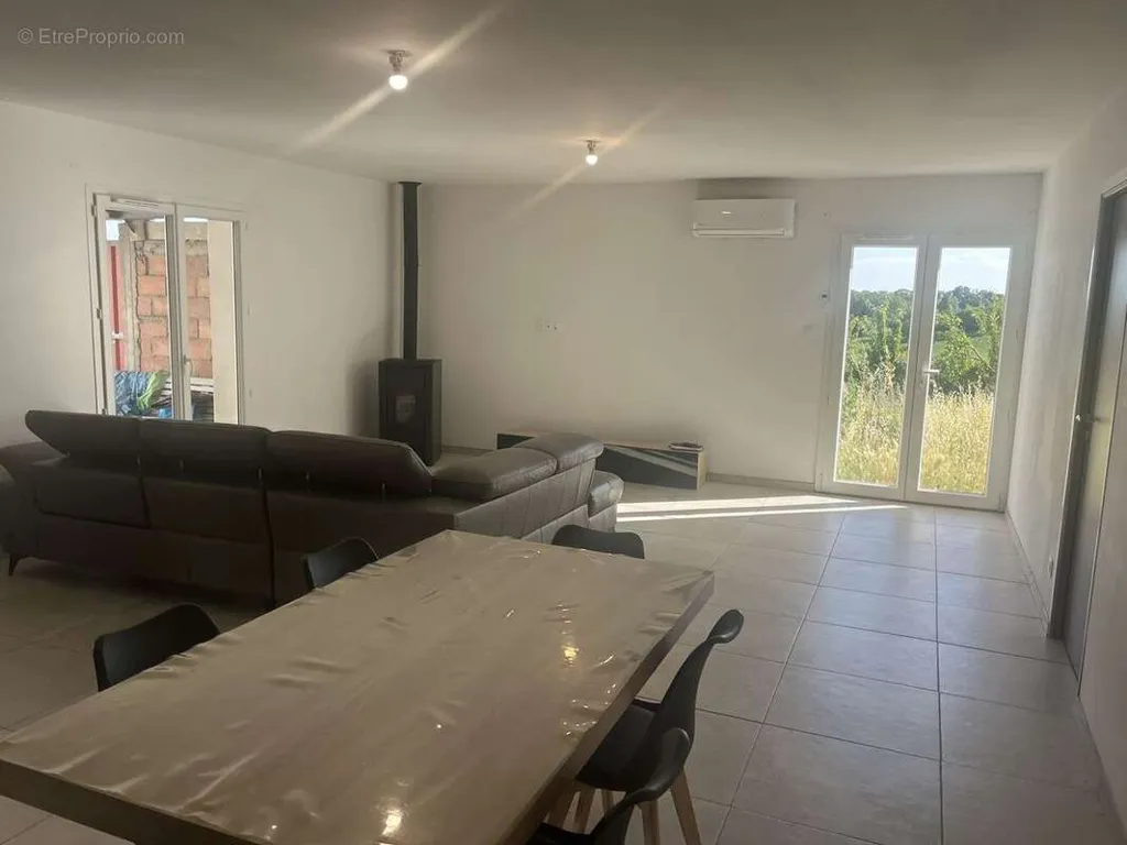 Living Room - Renovated House with Garden in Denat
