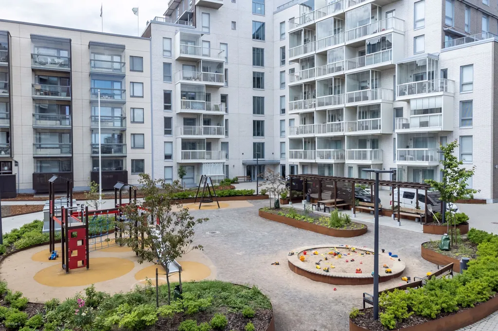 Garden - Modern Flat with Balcony in Pasila, Helsinki