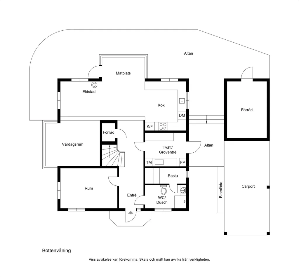 Plan - Renovated Villa with High Ceilings on Dalarö