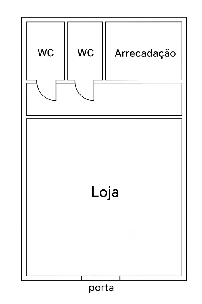 Plan - Versatile Shop with Strategic Location in Laranjeiro