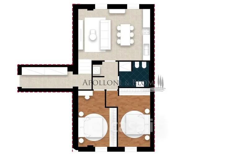 Plaan - Panoramic Apartment in Historic Complex, Montepulciano