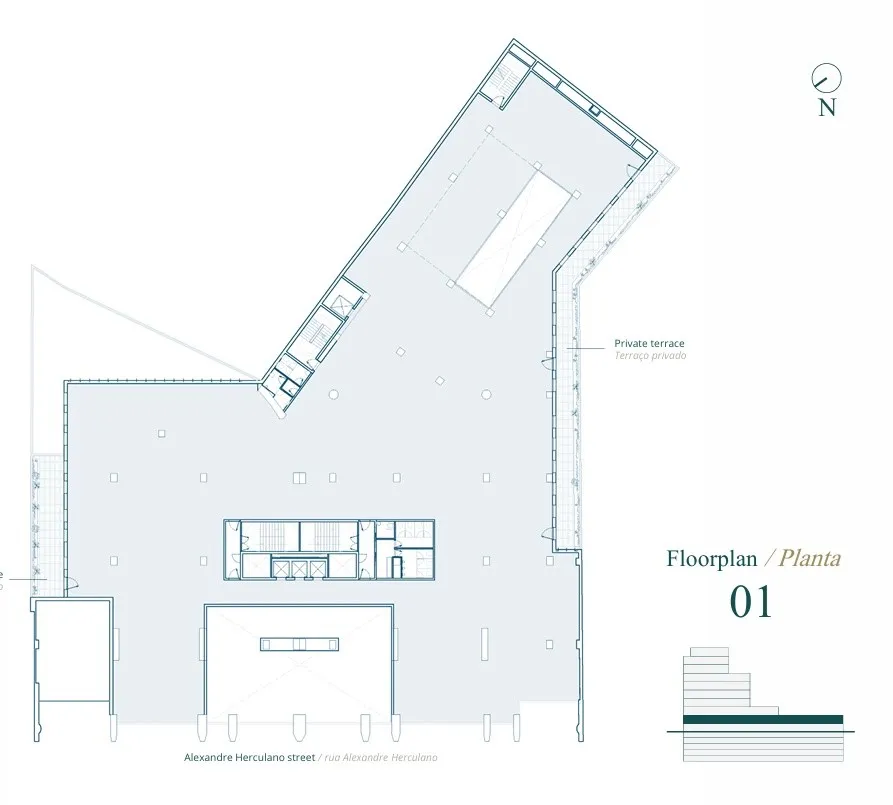 Plan - Office Building with Gym in Lisbon Centre