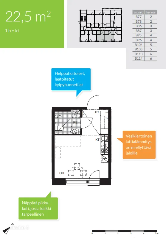Plaan - Modern Studio with Balcony in Kivistö