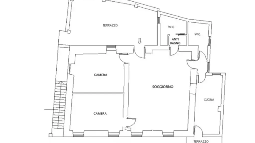 Plaan - Trilocale with Balcony in Mattarana