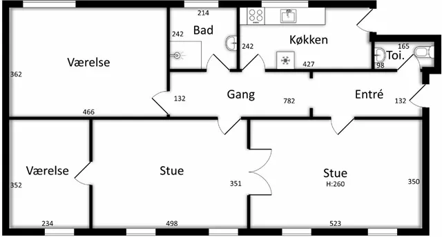 Plan - Apartment with Balcony in Vordingborg