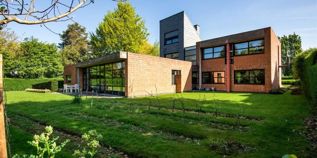 Jardin - Villa Architecturale avec Terrasse à Grimbergen