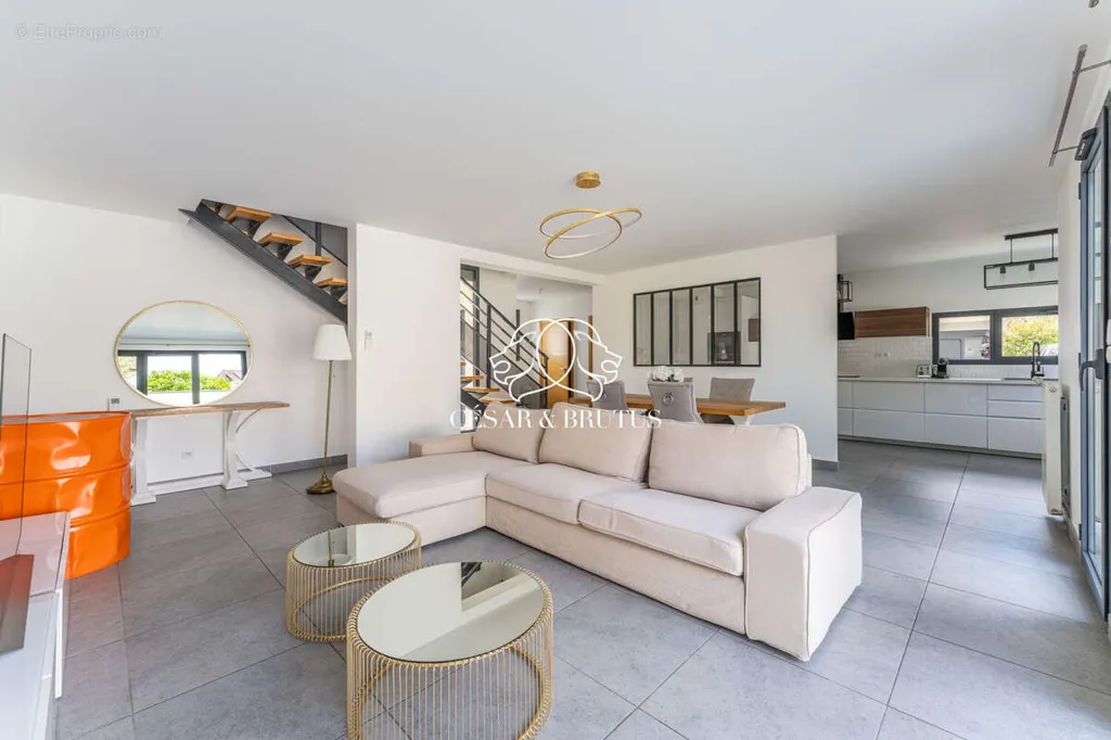 Séjour - Villa with Pool in Chassieu