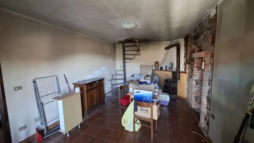 Living Room - Restored Farmhouse with Mountain View, Rocca Canavese