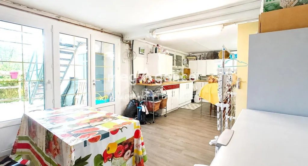 Köök - House with Pool in Sens, 1h15 from Paris
