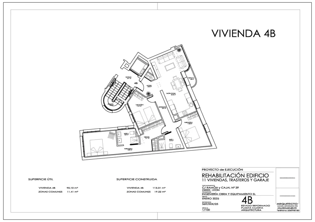 Luxury Flat with Terraces in León Centre