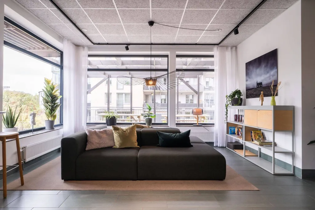 Séjour - Modern Penthouse with Skyline View in Mölndal