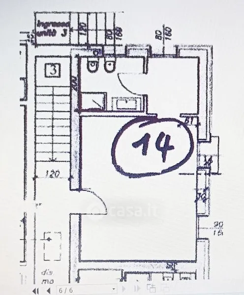 Planimetria - Monolocale with Park View in Mogliano Veneto
