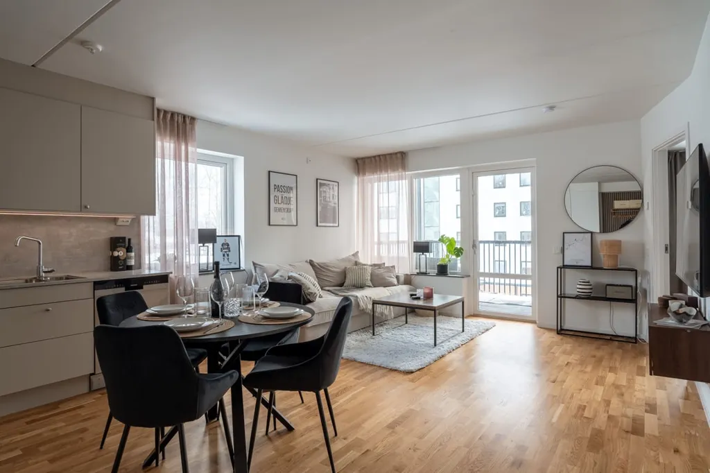 Séjour - Modern Apartment with Balcony in Habo