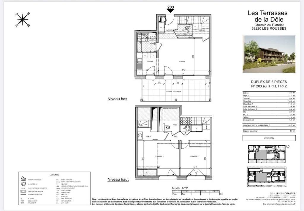 Plan - Appartement Neuf Duplex avec Balcon aux Rousses