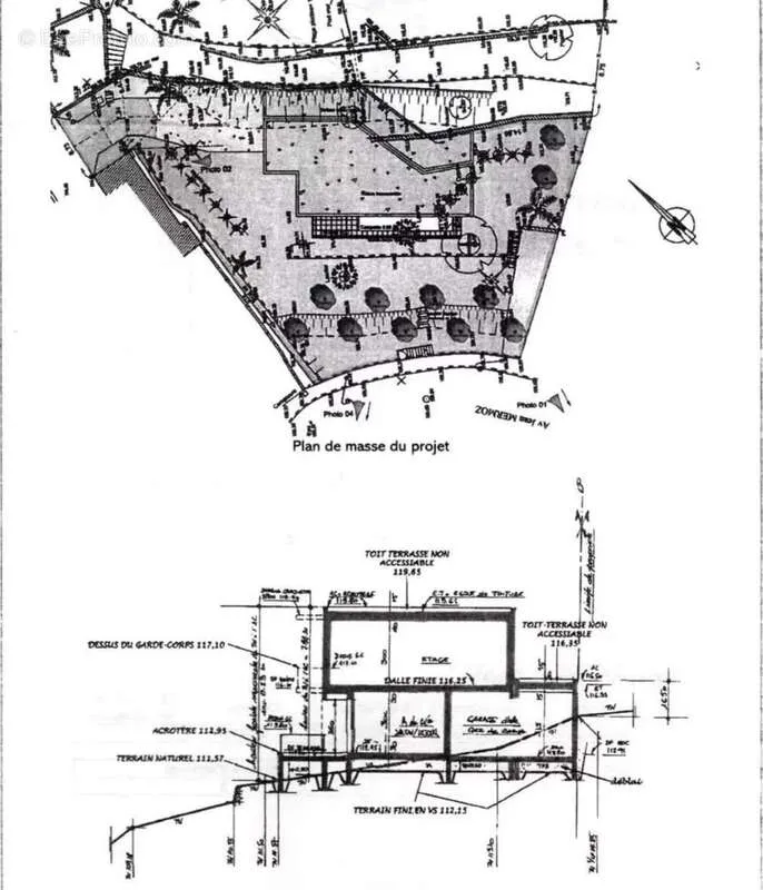 Plaan - 7-Piece Plot with Sea View in Le Cannet
