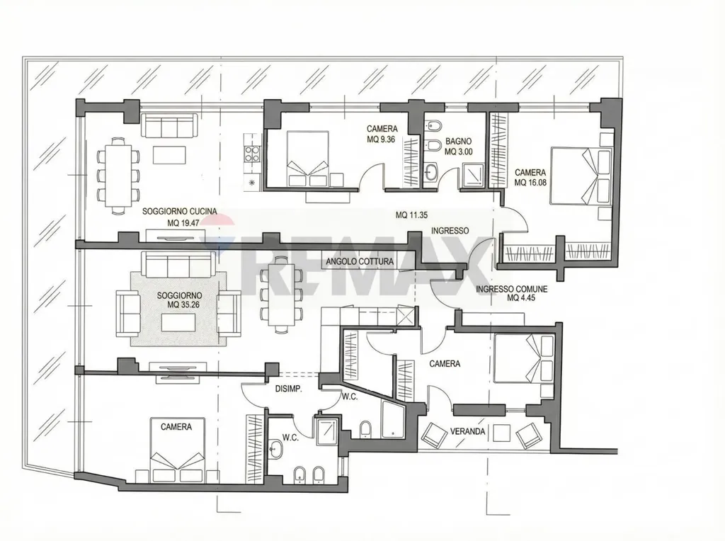 Plan - Commercial Space with Ascender in Bellaria-Igea Marina